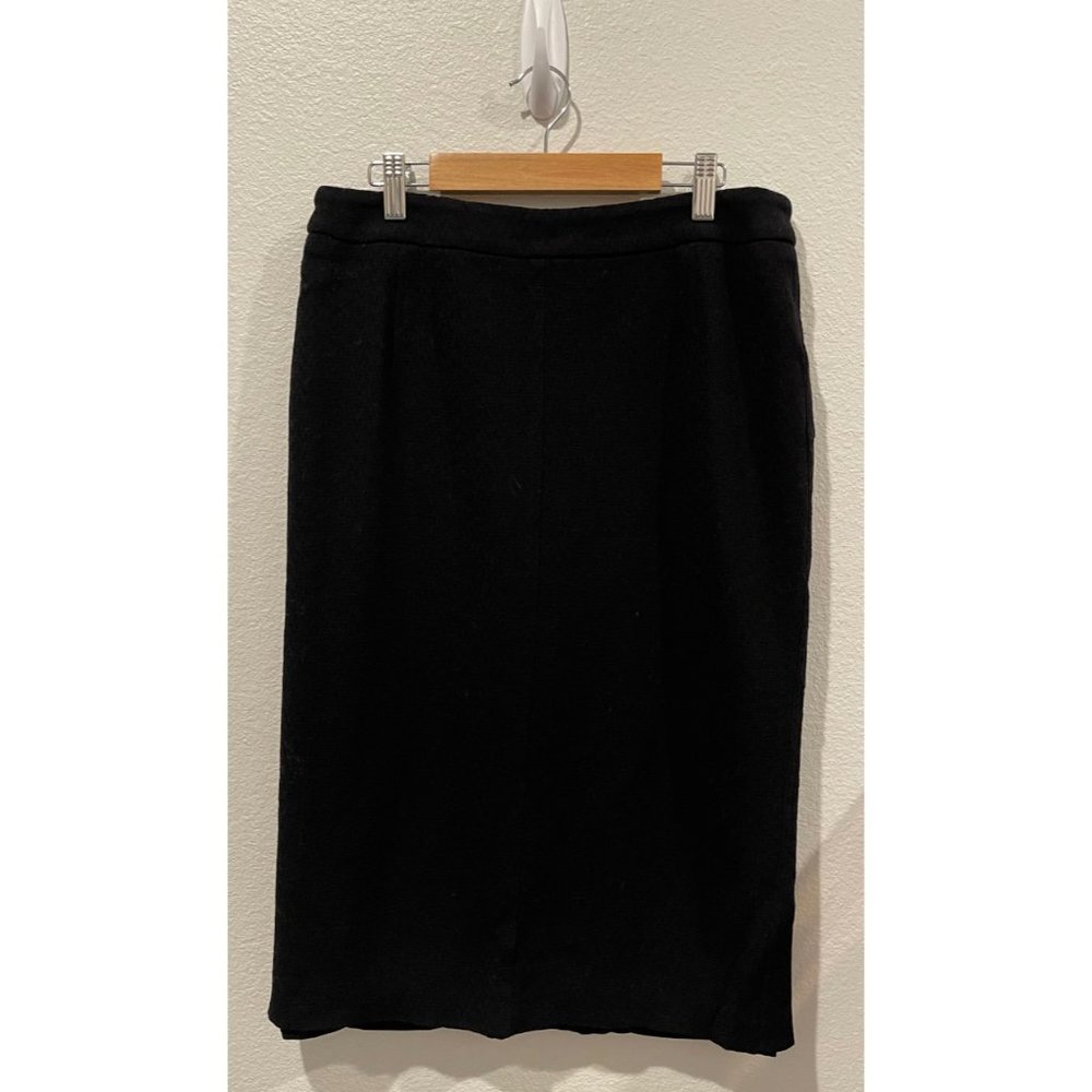 RENE LEZARD Black Pencil Midi Skirt